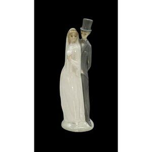Lladró Porcelain Bride & Groom Wedding Figurine With Top Hat